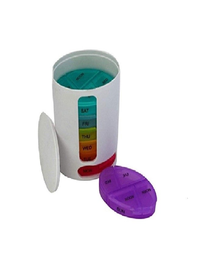 PARAM Pro Pill Box 7 Days Medicine Container Round - Image 1
